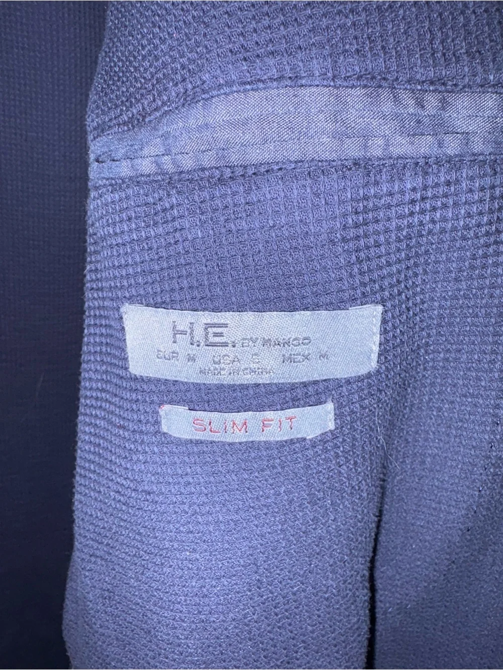 Navy Waffle Textured Sport Coat